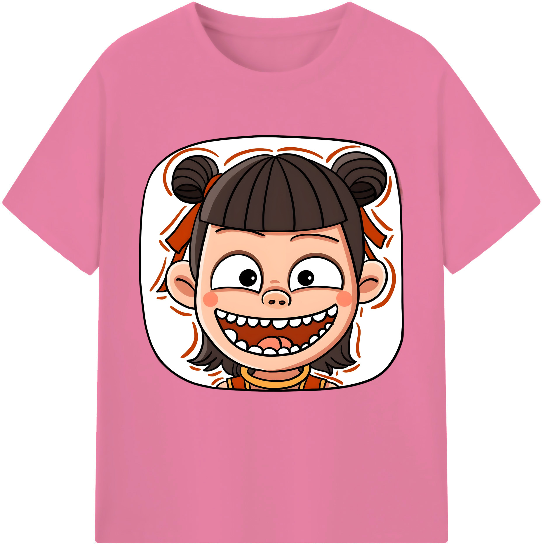 （画像用） Ne Zha 2 ナタ 魔童の大暴れ 綿100％半袖Tシャツ（フロントプリント）